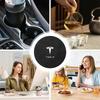 Leather Car Water Coaster Non-Slip Mat Car Bottle Holder Insert Pad For Tesla Model S Model X Model Y Cybertruck Model 3 Model Y