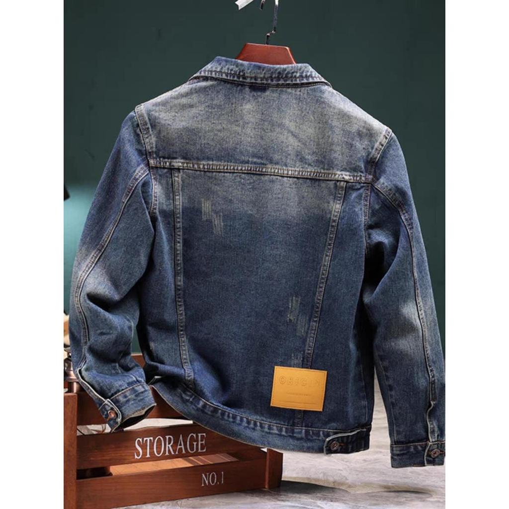 Men's Trendy High-End Denim Jacket 2025: Spring/Autumn Casual, Washed, Versatile Outerwear 