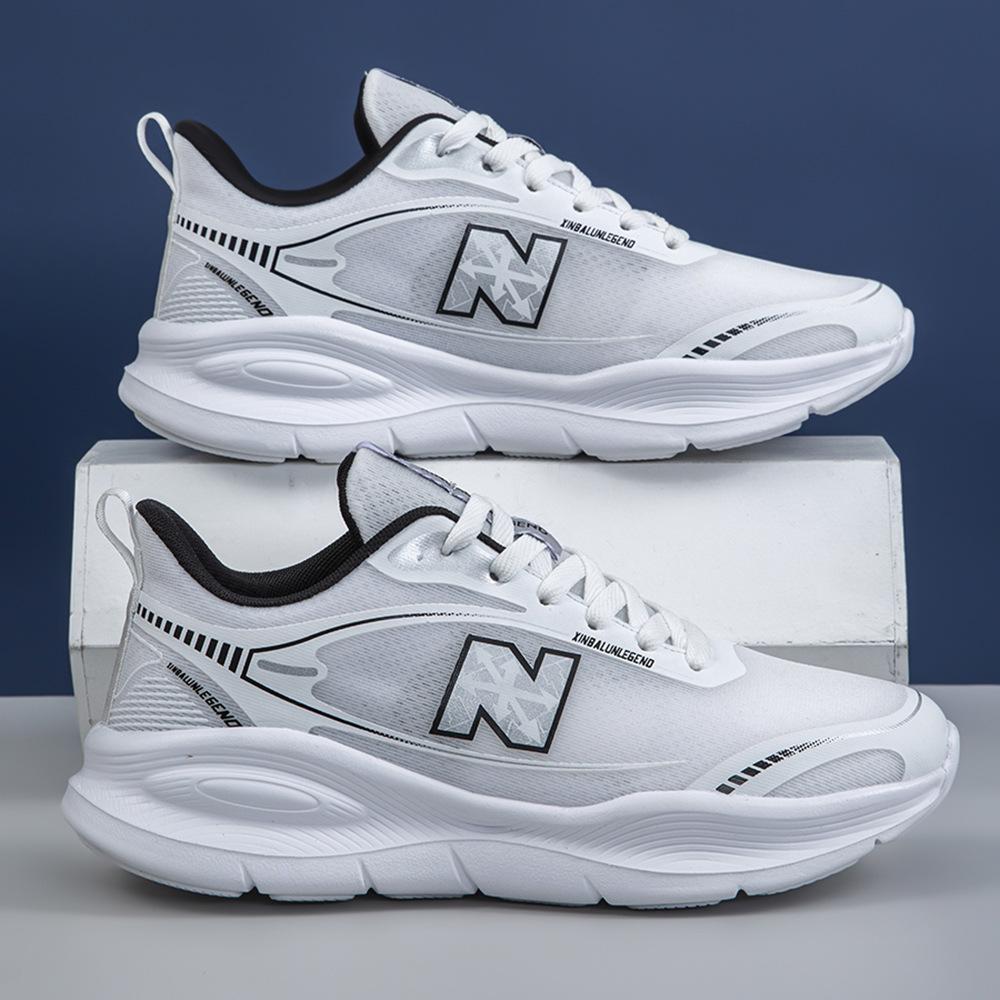 Summer New Couple Shoes Sports Shoes Large Size Outdoor Running Shoes Mesh Breathable Ultra-light Simple Heightening Casual Men's Shoes