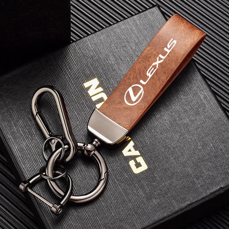 Car Vintage Leather Keychain Ring Zinc Alloy Chain Key For Lexus F SPORT ES RX NX LS UX LM LX GX LC RZ IS CT GS RC HS SC TX LBX