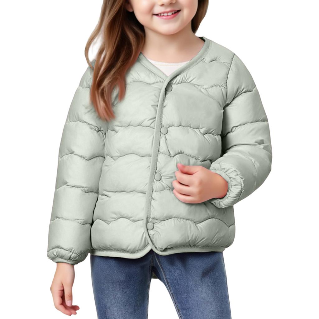 Girls' Jacket - Quilted Winter Coat For Kids