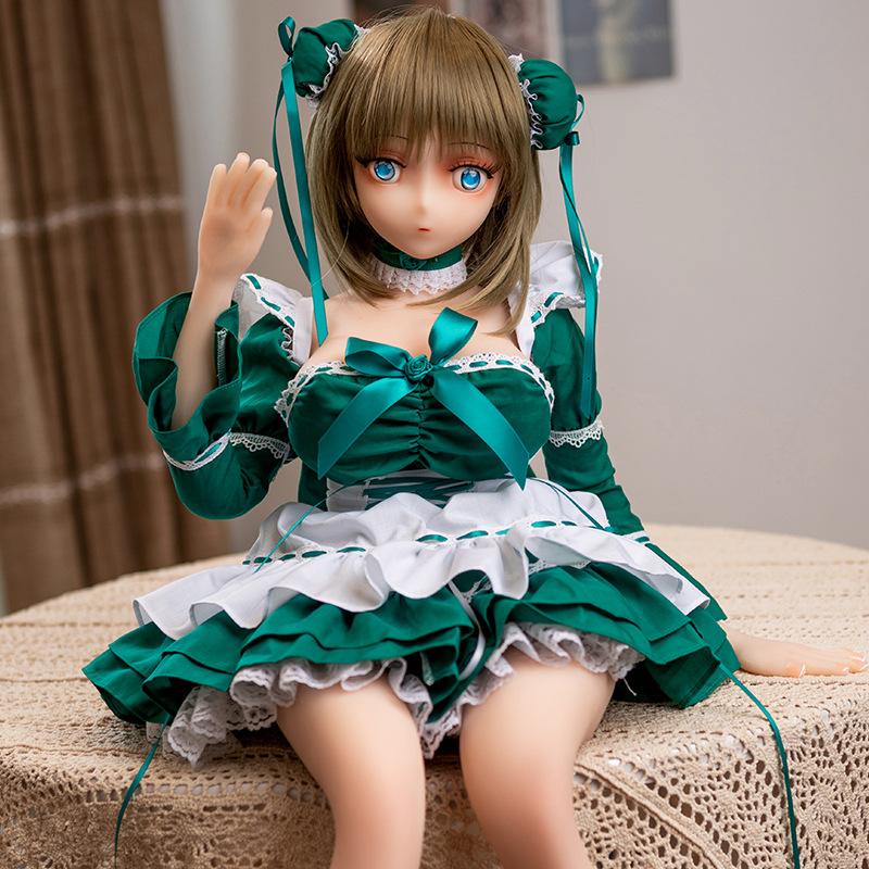 65 cm kleine feste Silikonband-Skelett-Anime-Puppe, erwachsene männliche Cartoon-Schönheit, nicht aufblasbare Puppe