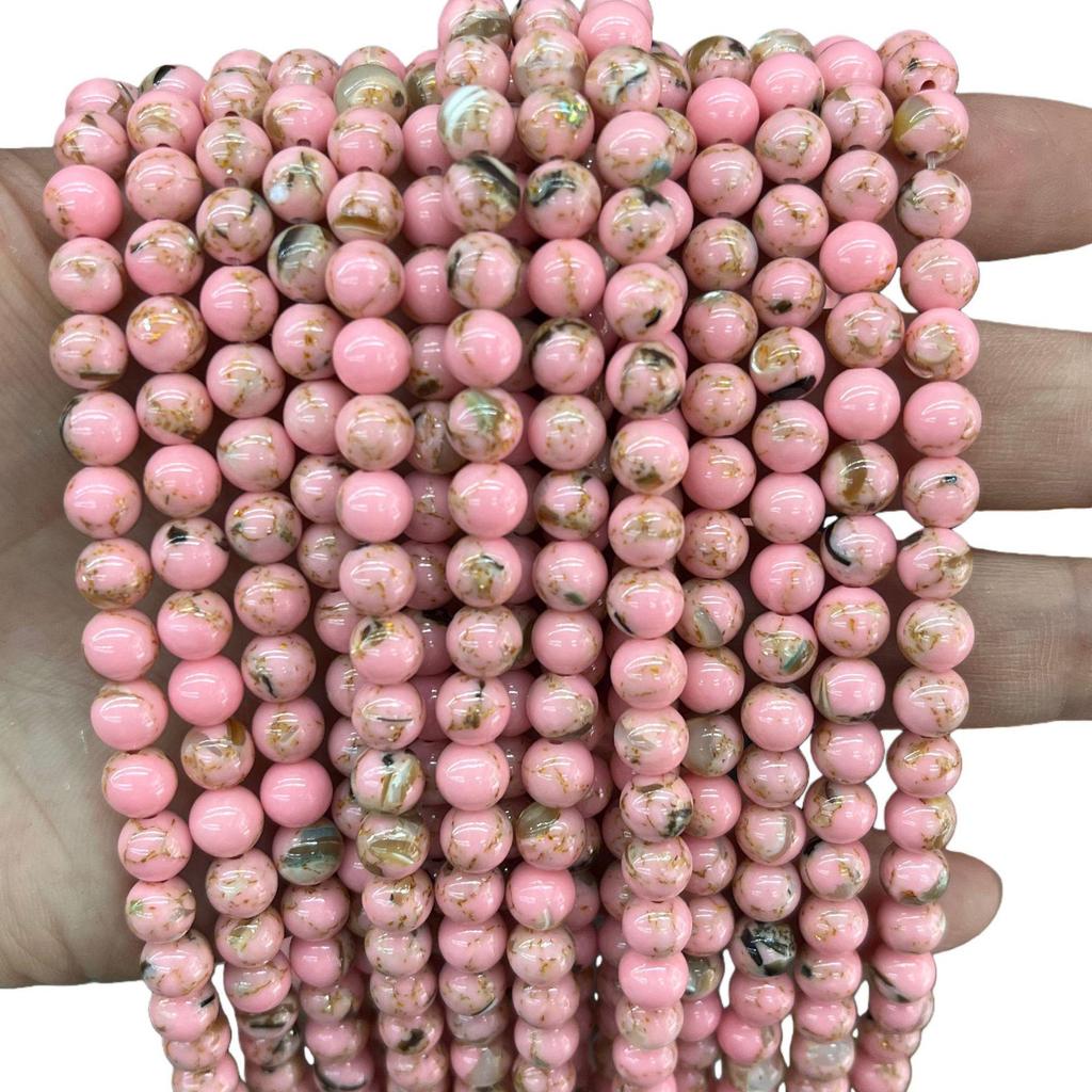 Colorful Synthetic Seashell Round Beads for DIY Jewelry Accessories