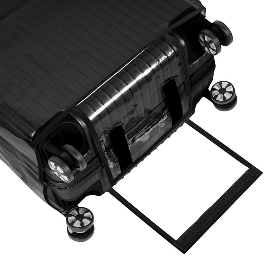 PVC Transparent Bagageskydd - Vattentätt, Repskyddande Resväskeskydd Regnrock, Passar 18-30 tums Bagage