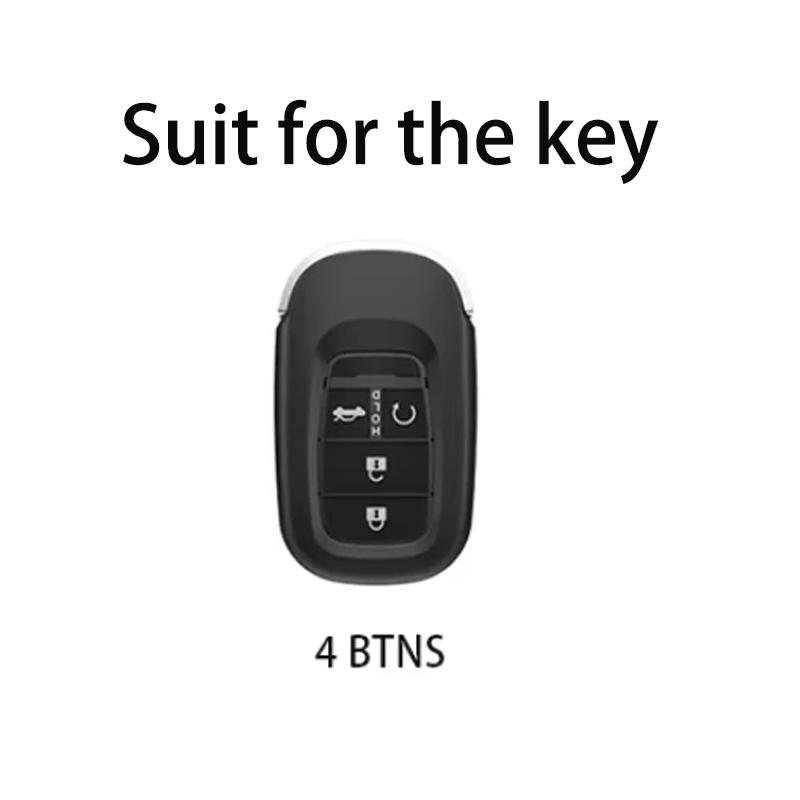 Titanium Gray For Honda Accord Civic Hr-V Cr-V Pilot Sport Si Ex Ex-L 2 3 4 5 Button Car Key Case Cover Protector