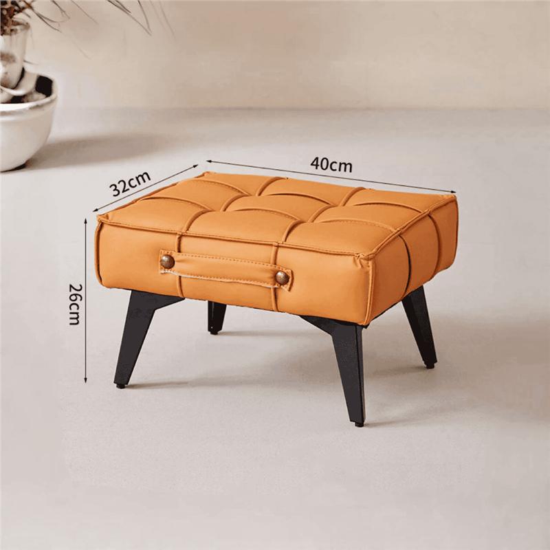 Mesa de Centro Elegante para Sala de Estar Banco para Sofá Resistente a Manchas Banco para Pés Otomano com Alça Banco Largo e Confortável para Sapatos
