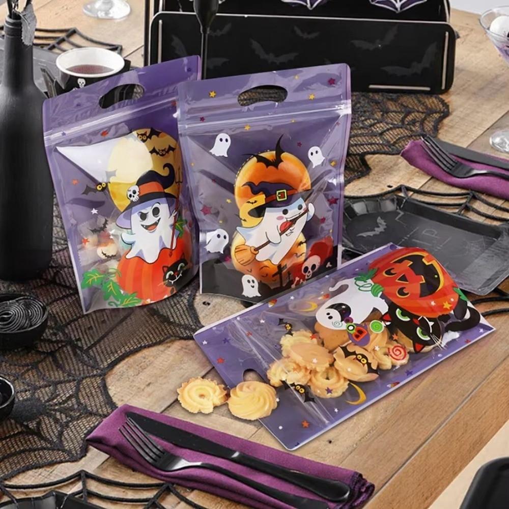 Resealable Zipper Halloween Candy Bags Composite Film Resealable Food Bags Halloween Party Favors