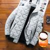 Herrjacka Kappor Höst Vinter Casual Enfärgad Lättviktsparkas Långärmad Dragkedja Vadderad Herr Komfort Varm Parka