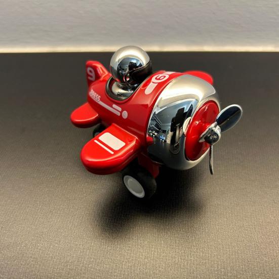 Mini Alloy Cartoon Airplane Toy Press Go Propeller Aircraft Toy Toddlers Boys Girls Educational Pull-back Plane Toy Party Favors