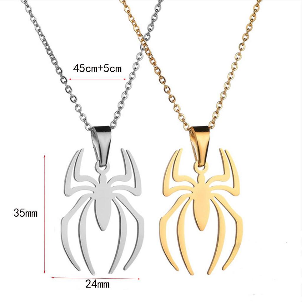 European & American Spider Necklace: Women's Titanium Steel Pendant Fashion Clavicle Chain Jewelry