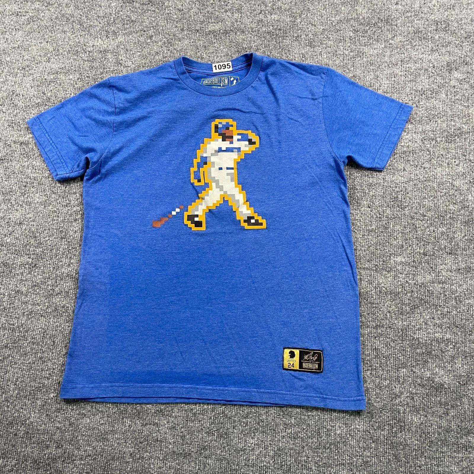 Baseballism Ken Griffey Jr #24 Pixel Art Shirt Medium 20x25 Video Game 2XL