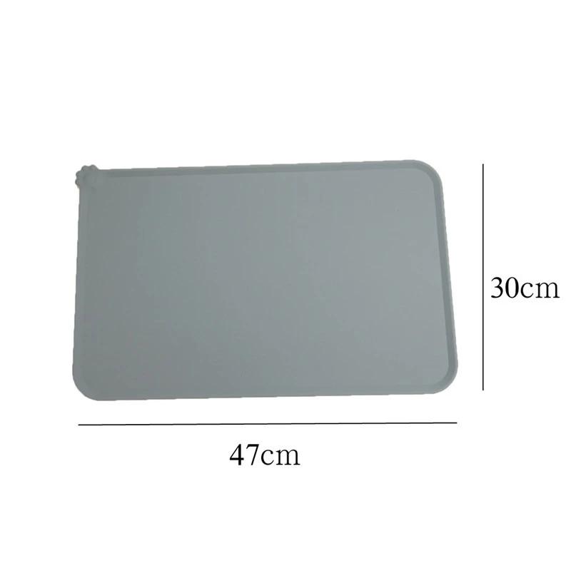 Tapete impermeável para animais de estimação, cão, gato, cor sólida, silicone, almofada para comida de animais de estimação, tigela para beber, tapete para alimentação de cães, fácil de lavar