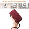 For iPhone 17 Pro Max Case Zipper Pocket Multiple Card Slots Leather Phone Cover