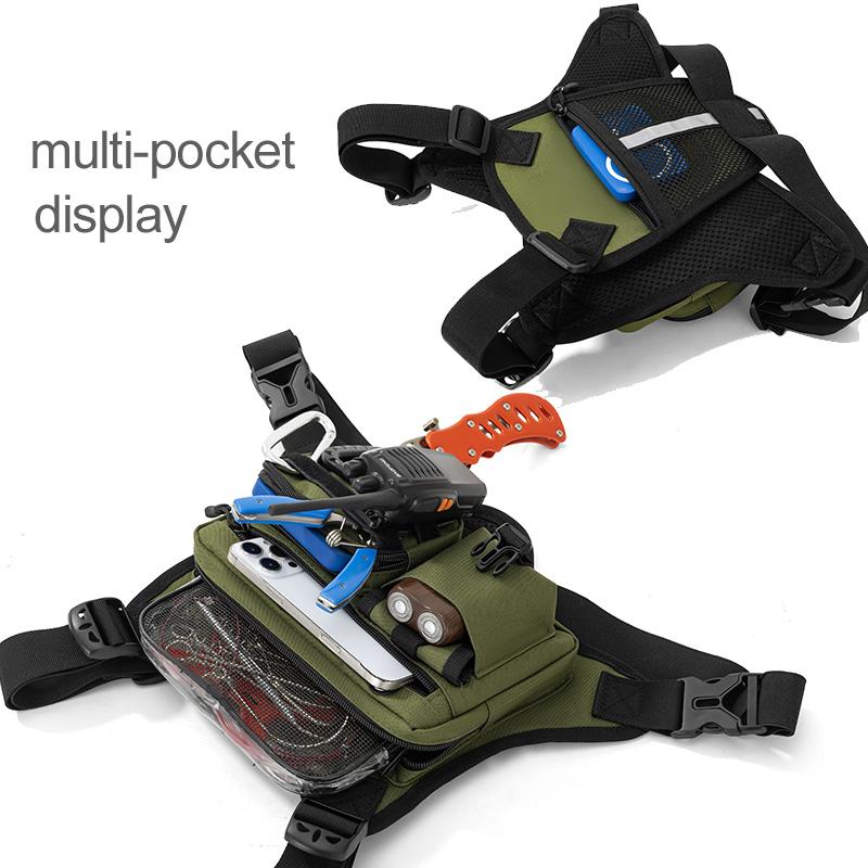 Outdoor Sport Brusttasche Weste Herren Damen Rucksack Mehrere Taschen Reise Arbeit Front Rig Bauchtasche Laufen Radfahren EDC Tasche