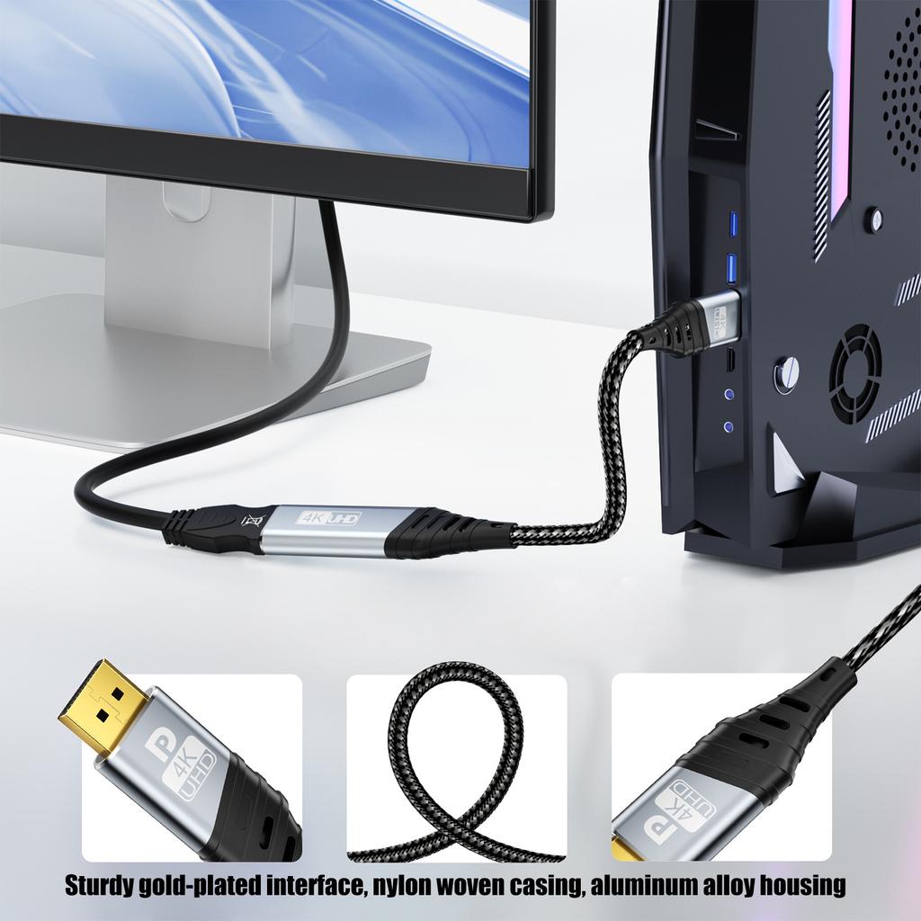 Aluminum To HDTV Adapter Cable For Clear 4K30Hz Video And Music Transmission On Multiple Devices Projector