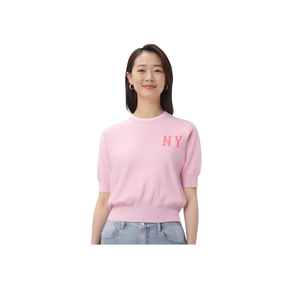 New MLB New York Yankees Sweatshirt Women's Pink 3FKPB0353-50PKM