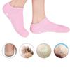 Silicone Gel Cotton Yarn Foot Whitening Socks with Adhesive Grip Strips