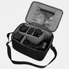 Waterproof DSLR Camera Lens Bag with Strap Insert Partition Pouch Protect Case(black)
