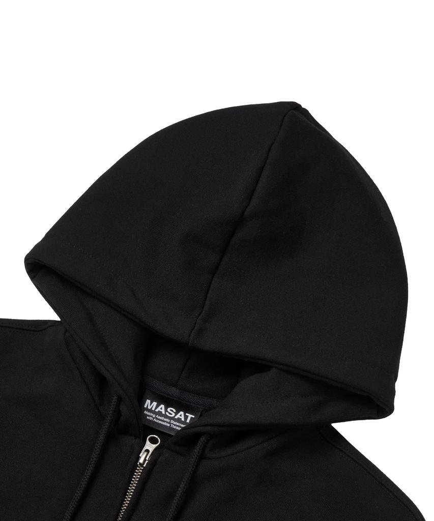 Masat Cross String Hood Zip _ Black