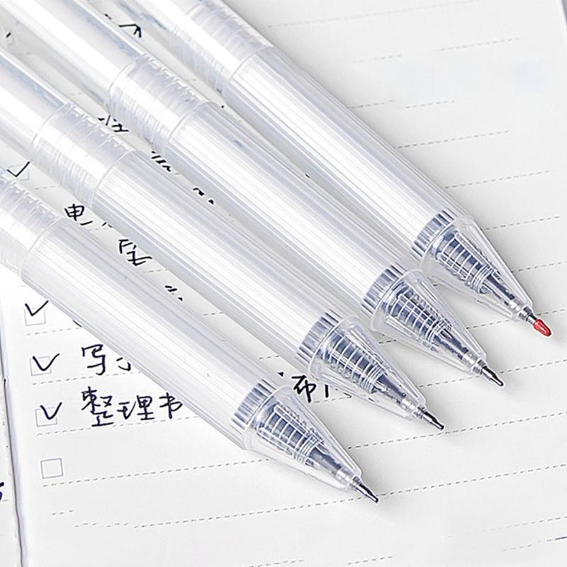 5 Stück Einziehbarer Gelstift 0,5 MM Schwarze Tinte Schnelltrocknend Ergonomischer Griff Gelstift Büro Schreibwerkzeug für Tägliche Notizen