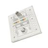 4Port Multimedia Wall Plate For TV9.5 RJ45 F Connectors Easy Direct Plugs No Solder Installation 86mm Wall Mount Panel