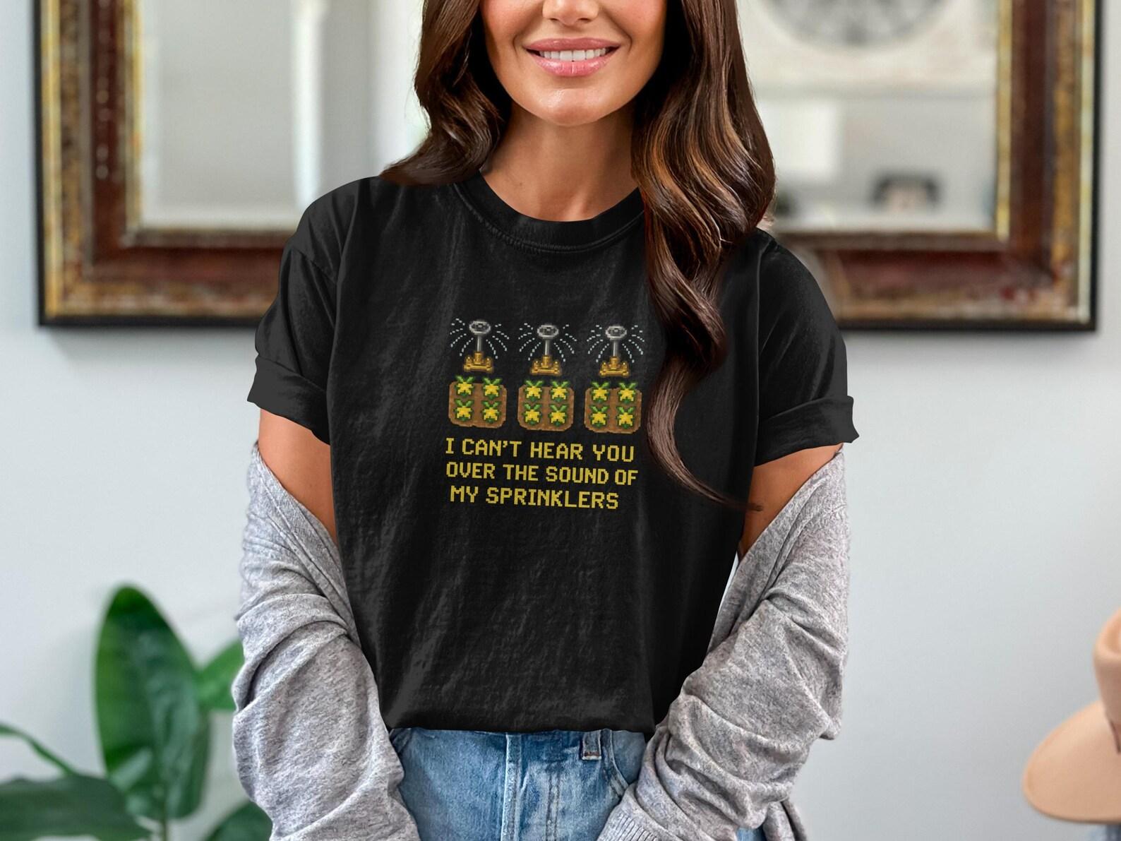 Stardew Valley Shirt Sprinklers Pixel Art Video Game Tee Cozy Gaming Gift Gamer Girlfriend Stardew Merch Stardew Valley Gifts Indie Game S
