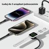 Kabel 3w1 USB-C/Lightning/Watch AWEI 1m 100W Schwarz