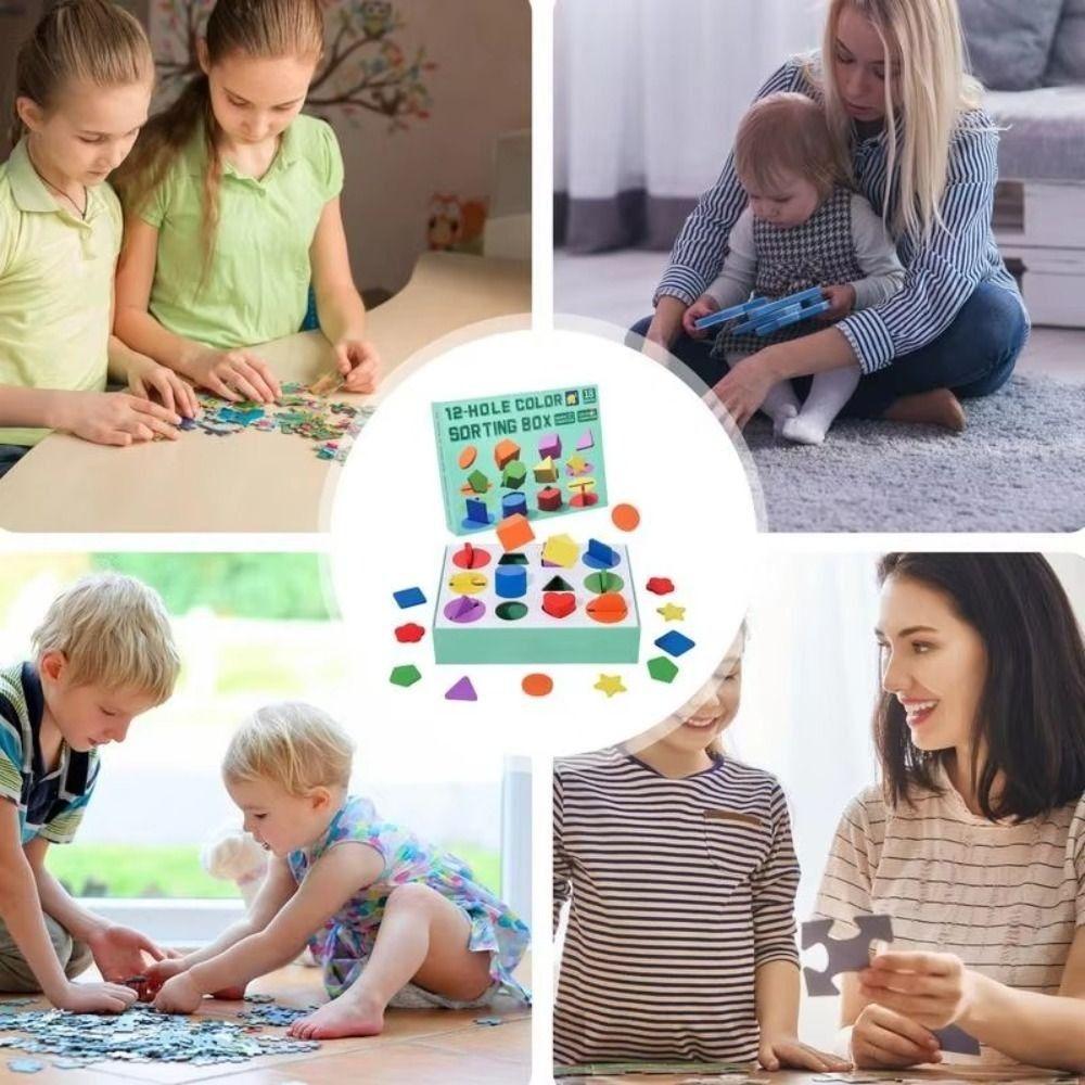 Wooden Shape Recognition Toys Wooden Toy Shape Sorting Toys Montessori Wooden Farm Toys Gifts