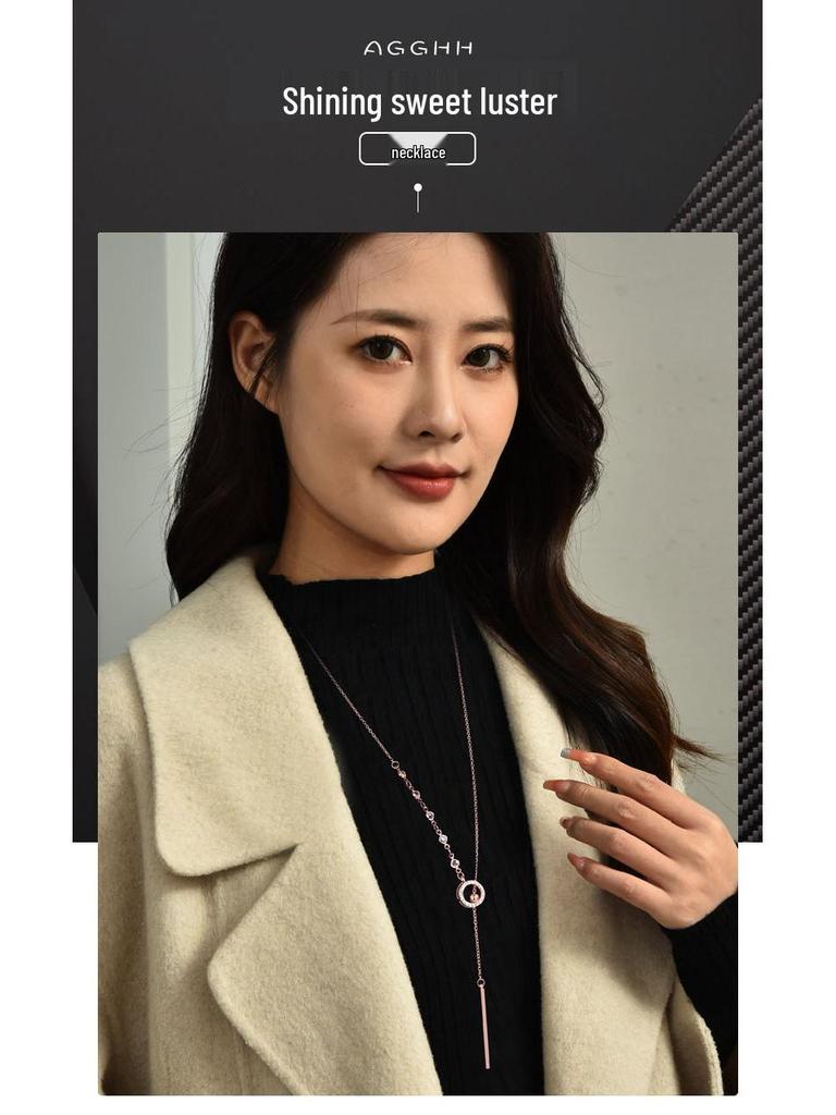 Women’s Versatile Long Sweater Necklace - High-End Korean Fashion for Autumn/Winter