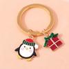 Cute Enamel Christmas Tree Keychain Santa Claus Keyring Pendants for Car Key Holder Handbag Decor Charms X'mas Jewelry Gifts