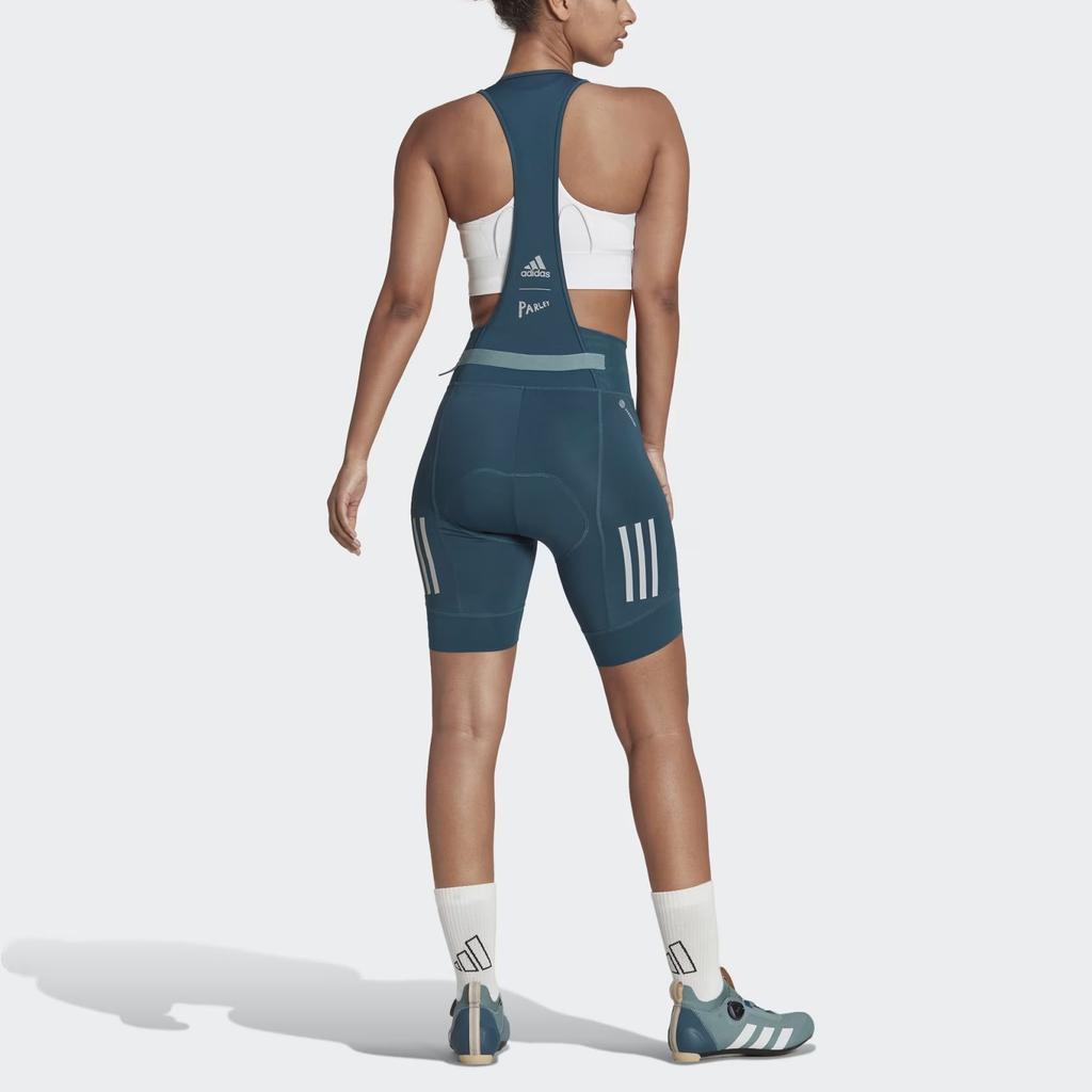 Adidas Striped Slim Fit Cycling Overalls Women Overalls Blue HM3159