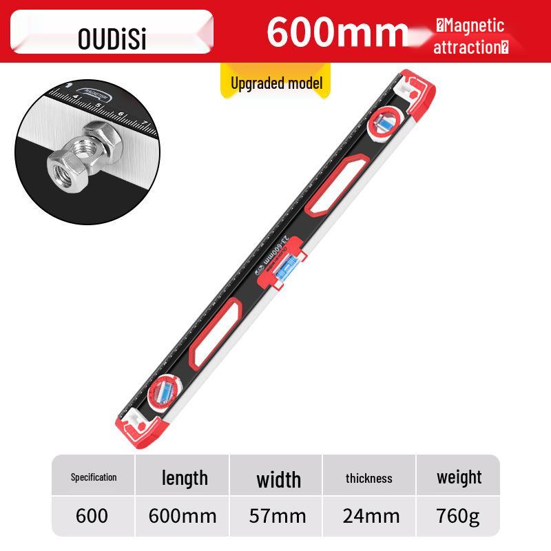 60 High-Precision Strong Magnetic One-Meter Level for Bricklayers