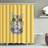 Cat Shower Curtain Cute Pet Bathroom Decor Funny Animal Pattern Waterproof Liner For Home