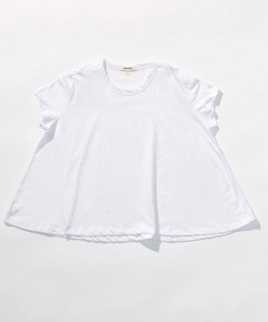 SHINE ON YOU Cotton A-Line Half Tee_ White