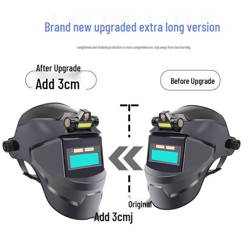 Auto-Darkening Welding Helmet: Lightweight, Head-Mounted Protective Mask for Argon Arc Welding with Worker Goggles.
