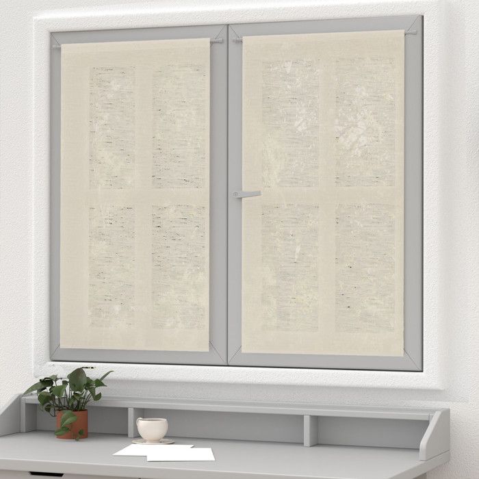 Paire de brise bise lin 60x160 cm LINEN naturel, par Soleil d'Ocre