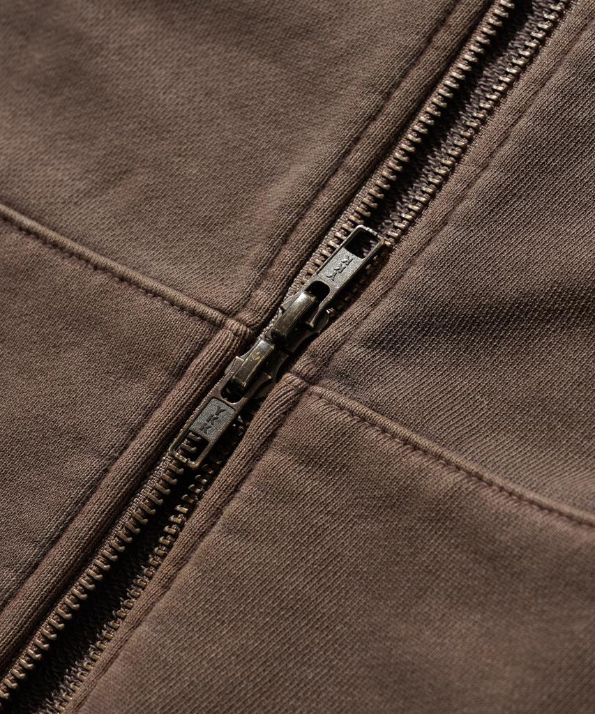 Fp142 Meteor Deer Pigment Zip-Up Hoodie Taupe Brown Sjhd1449
