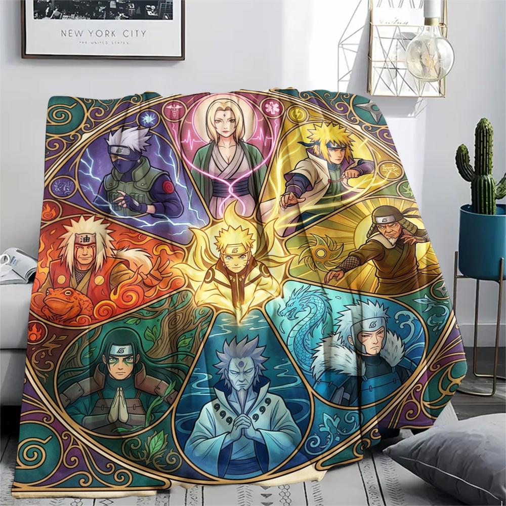 Naruto Print Flannel Blanket, Ultra Soft High Quality All Seasons Warm Throw, Home Decor Cozy Blanket, Perfect Christmas Gift