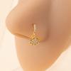 Fashion Niche Women'S Pendant Nose Ring Snowflake Hexagram Pendant Nose Ring Cartilage Earrings