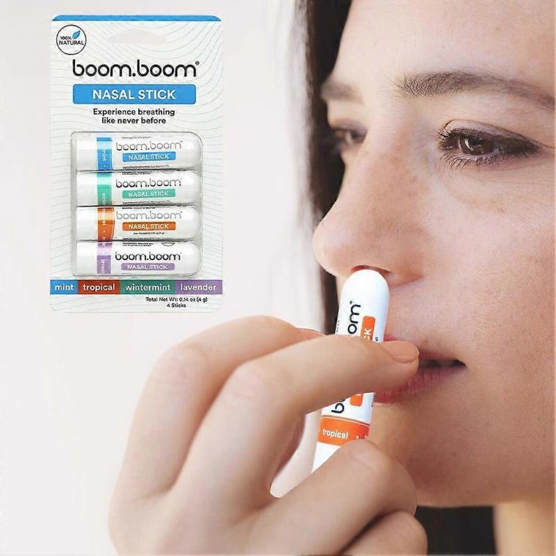 Cujmh Aromatherapie Inhalator Nasenstift, 4er Pack Ätherische Öl Stift zur Stresslinderung, Lavendel