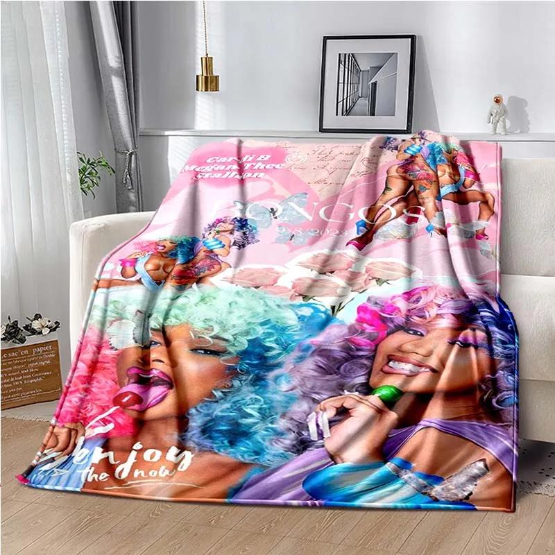 Megan-Thee-Stallion HISS Blanket,Sofa Bde Car Living Room Bedroom Blankets,Decke,frazad,coperta