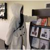 Mid Length Korean Thick Overcoat Cowhorn Button Loose Coat Winter Warm Female Fleece Hoodies Jacket Woman Lamb Wool Coats