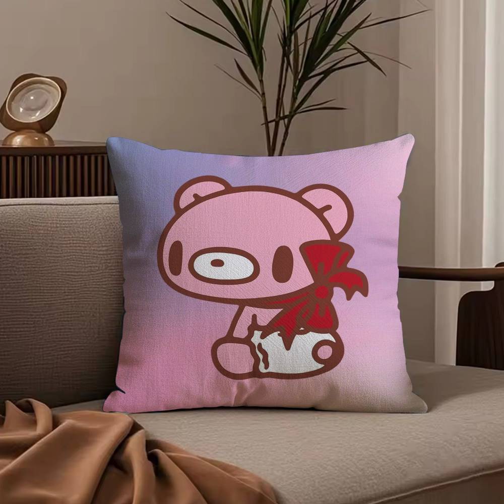 Cartoon G-GloomyS Bear Pillow Case Anti-dustmite Pillowcase Invisible zipper silky short plush Sofa cushion cover