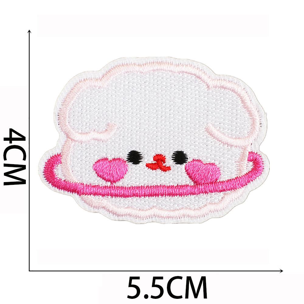 Little White Rabbit Embroidery Cloth Sticker Clothes Bag Decoration Patch Sticker Full Embroidery Craft Cake Computer Embroidery Label Embroidery Stic