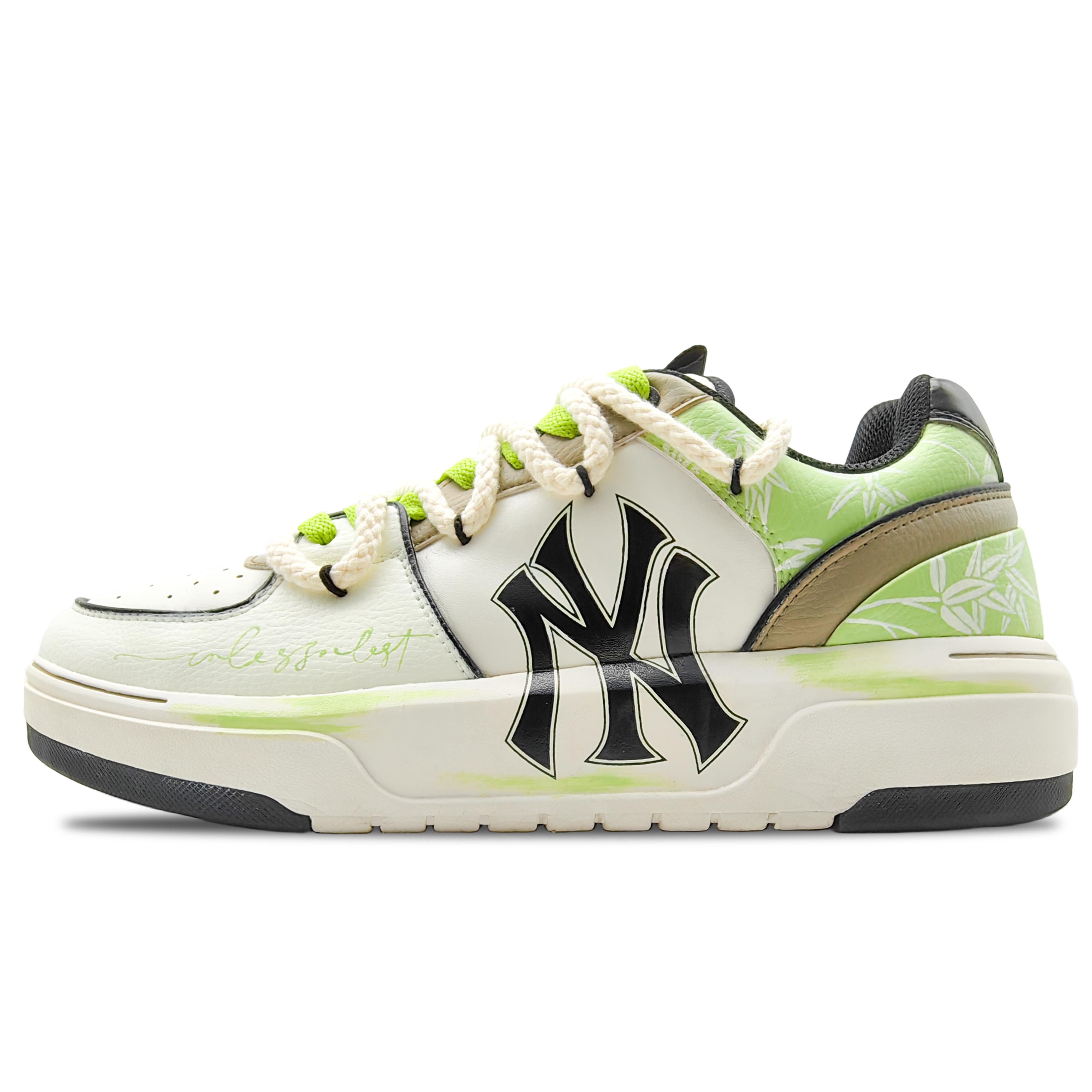 

MLB Chunky Liner Abrasion Resistant Height Increasing Low top Skateboard Shoes Unisex White Green 3ASXCA12N-50WHS(Team188-) 39