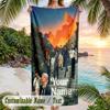 ATEEZ Beach Towel, Personalized Custom Name Text, Quick Dry Large Absorbent Towel For Beach Pool