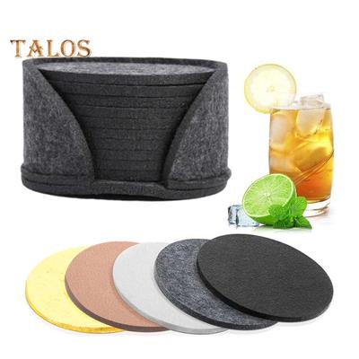 10 Stück Filzuntersetzer, wärmeisolierend, wasserabsorbierend, Verbrühschutz, Tischschutz, Tasse, Trinkflasche, rutschfeste Tischsets