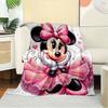 1pc Velvet Pink Minnie Mouse Bedding Throw Blanket Sofa Coverlet Gift Home Decoration Cute Cartoon Character Warm Plush Throw