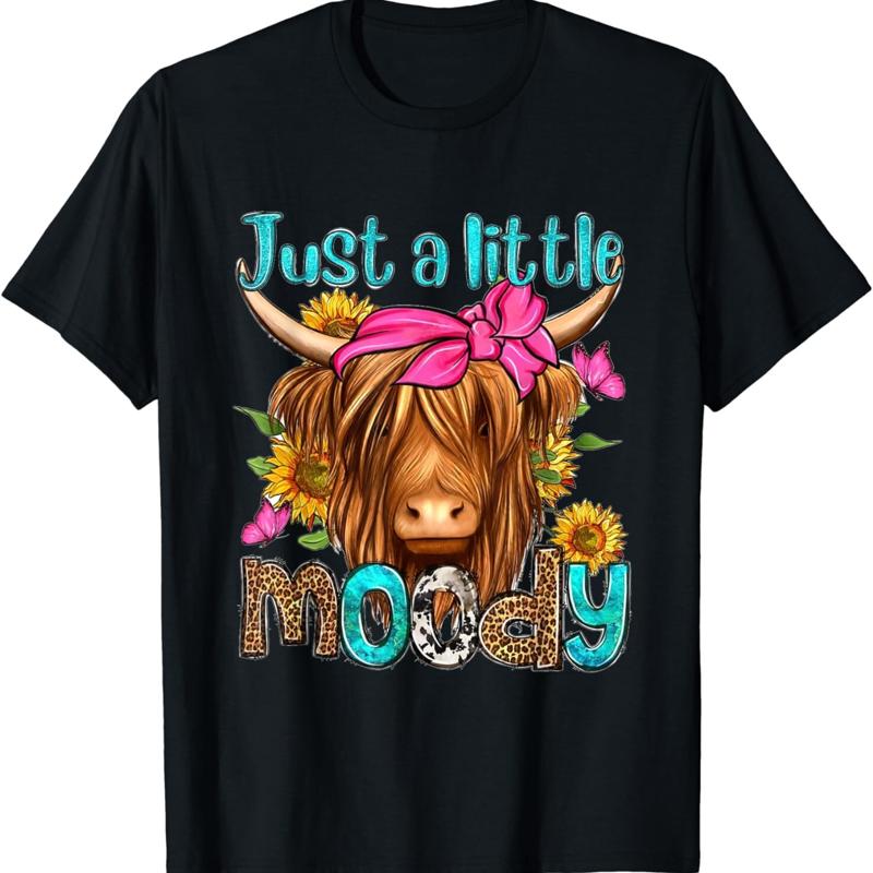 Just A Little Moody Cute Highland Cows Lover Easter Day T Shirt S разноцветный