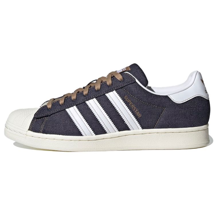 Adidas Originals Superstar Denim Durable Low-Top Sneakers Unisex Sneakers Denim-Gray GY2918